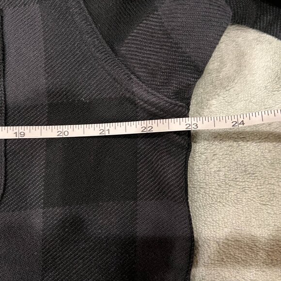 Sugar Cane Twill Plaid Work Shirt Flannel - Large - Black & Grey - SC29357 - Picture 8 of 12